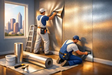 Metallic Wallpaper Installation Houston
