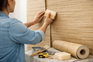 How to Hang Grasscloth Wallpaper Right