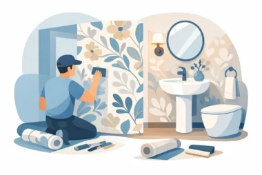 Powder Room Wallpaper Installation Done Right